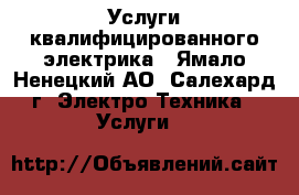 Услуги квалифицированного электрика - Ямало-Ненецкий АО, Салехард г. Электро-Техника » Услуги   